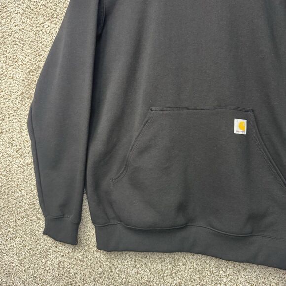 Carhartt Hoodie Mens Large Tall Midweight Loose Fit Pullover Black LT Pullover - Picture 5 of 16